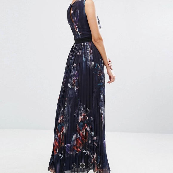 NWT ASOS floral maxi dress. Blue navy maxi dress - Picture 2 of 4
